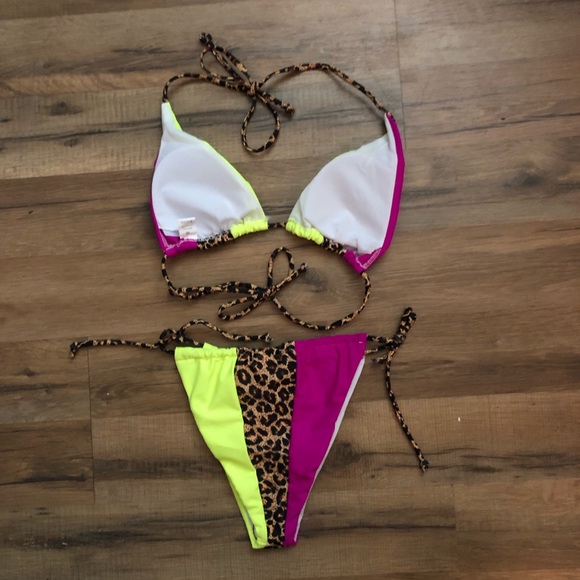 ❤️Leopard color block bikini - Picture 2 of 6